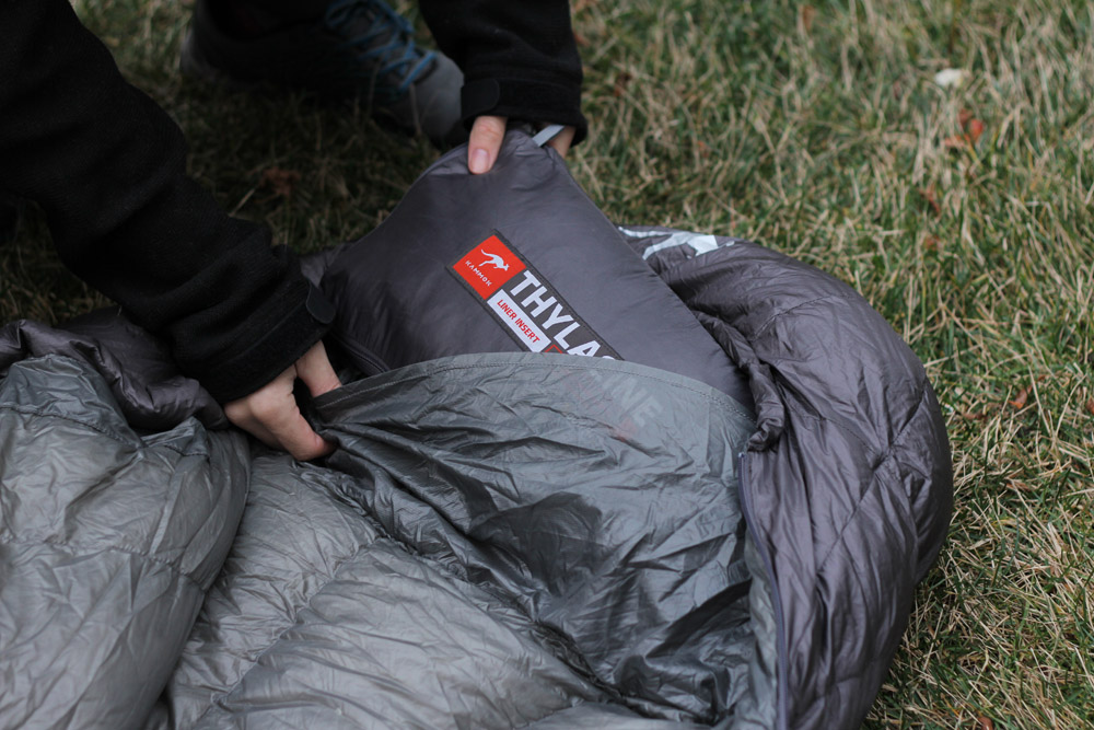 Thylacine sleeping bag pillow