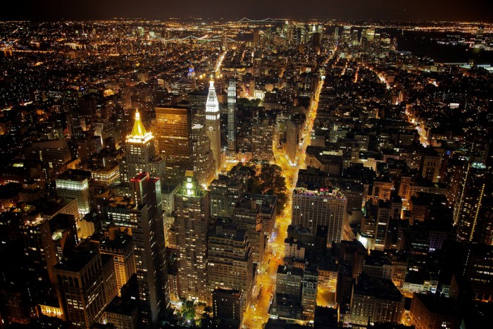 The lights of New York twinkle in many people's dreams; photo by Aurelien Guichard