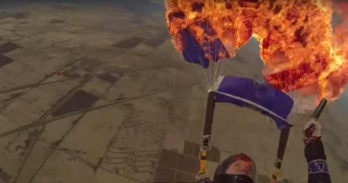 PSA: Parachutes Are Really Flammable