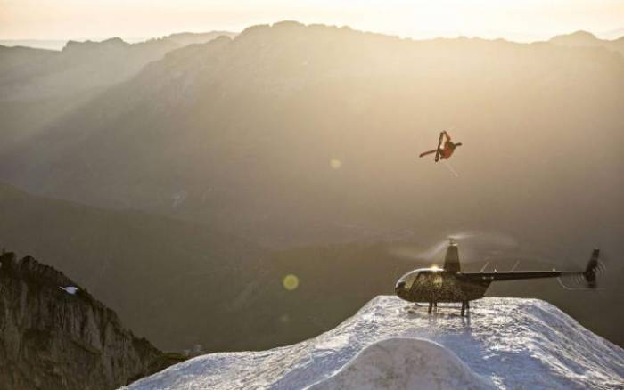Now That’s Heli-Skiing: Candide Thovex Up To New Shenanigans
