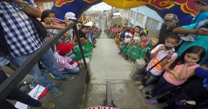 Watch Intense Urban Downhill MTB In Colombia