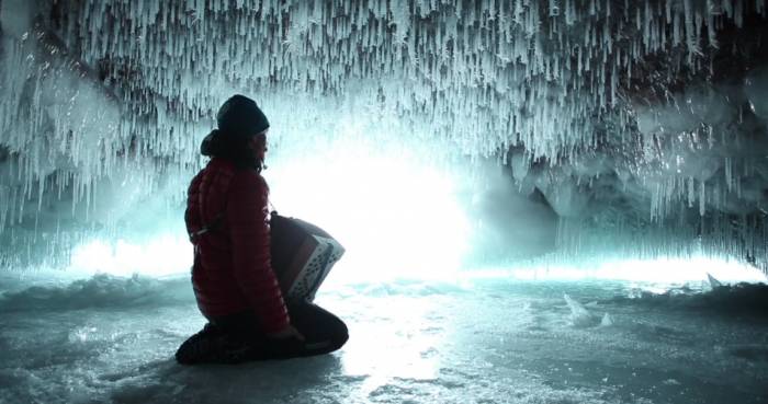 Pro Runner Rickey Gates Explores Apostle Island Ice Caves