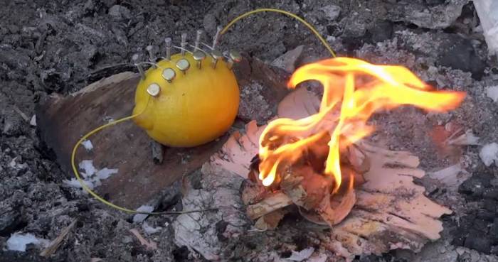 How To Start A Fire With A Lemon