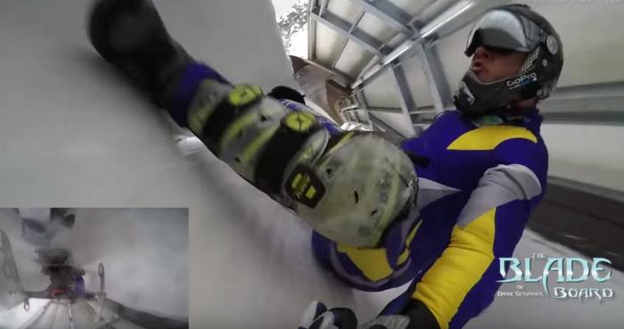 ‘Blade Boarding’ A Bobsled Track as Crazy as It Sounds
