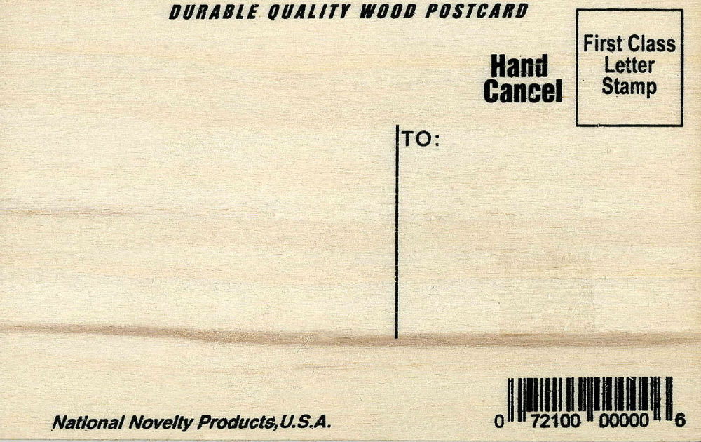 wood postcard