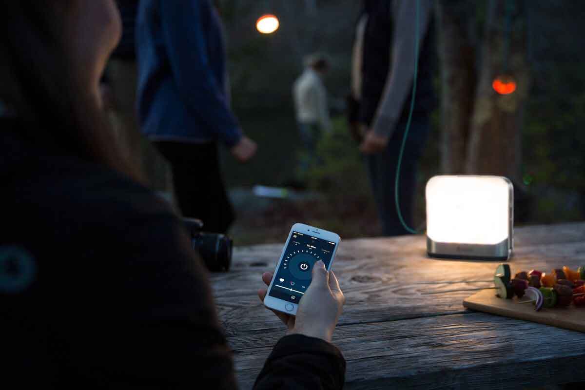 camping lantern controlled by phone app