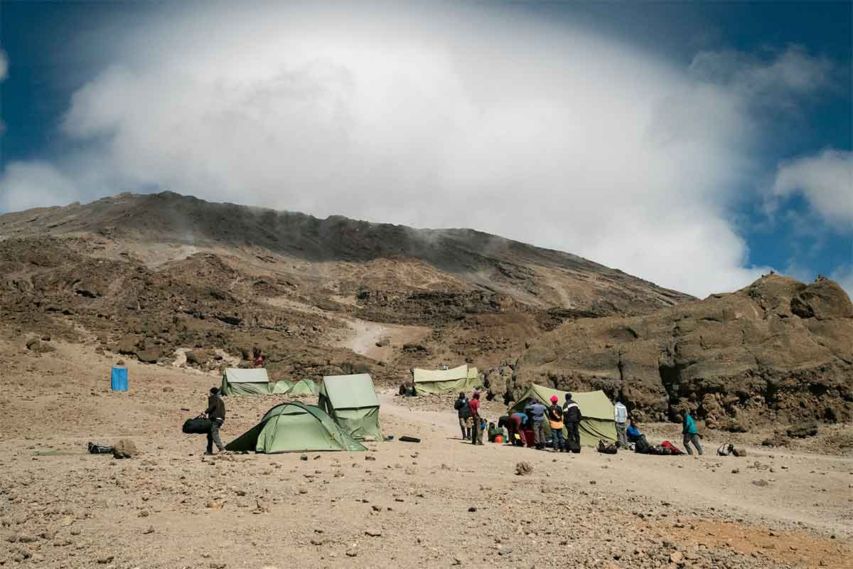 camp on Kilimanjaro