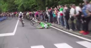 Biker Vs Spectator: Nasty Crash At Giro D’Italia