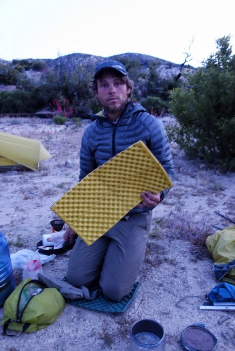 packing it out sleeping pad