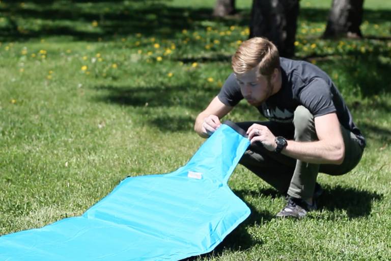 Five Big Breaths All It Takes To Blow Up This QuickInflating Camp Pad