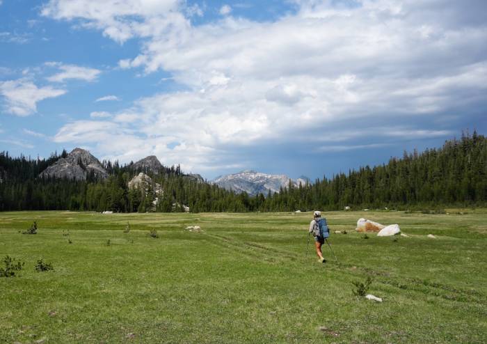 hiking through sierras
