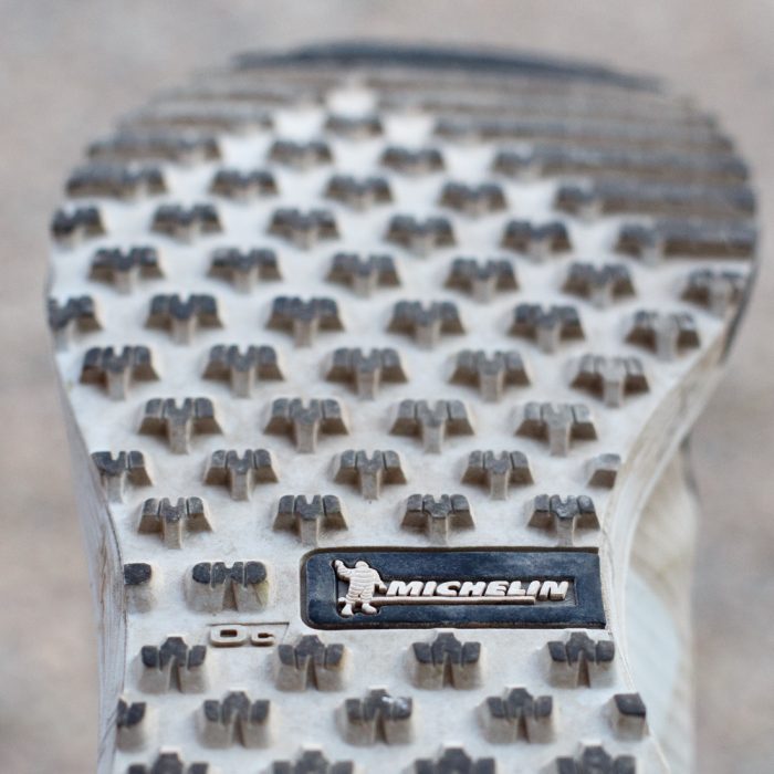 sole of trail running shoe