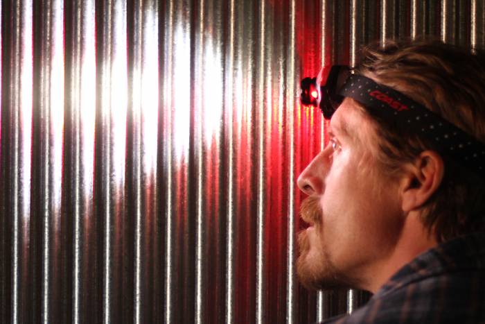 coast headlamp in use