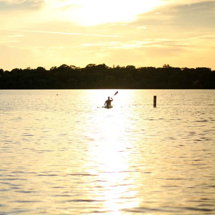 Kayak at sunset