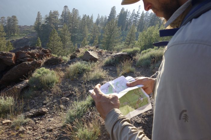 using maps on the pacific crest trail