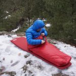 Brooks-Range Mountaineering Elephant Foot Sleeping Bag on Snow