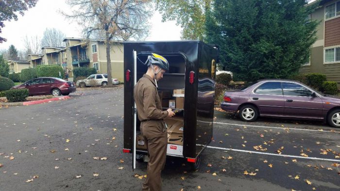 UPS e-bike courier