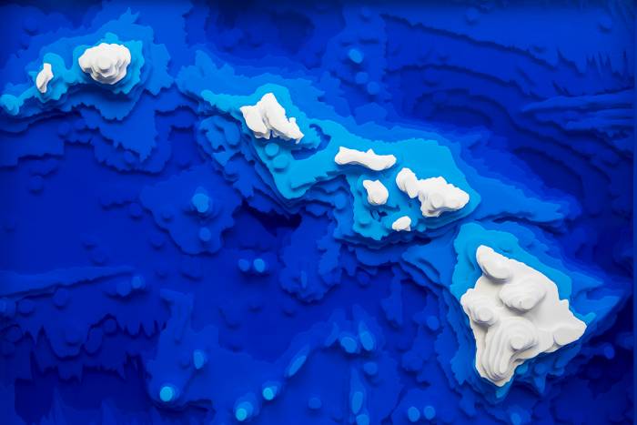 Olga Skorokhod hawaii hand cut maps