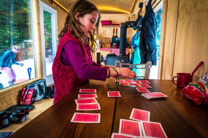 Shipping container cabin idaho winter