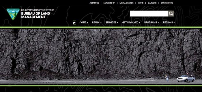 Bureau of Land Management homepage