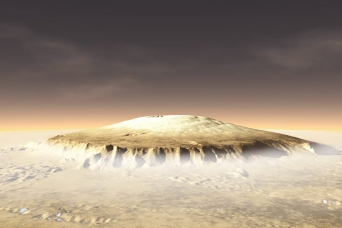 olympus mons from surface