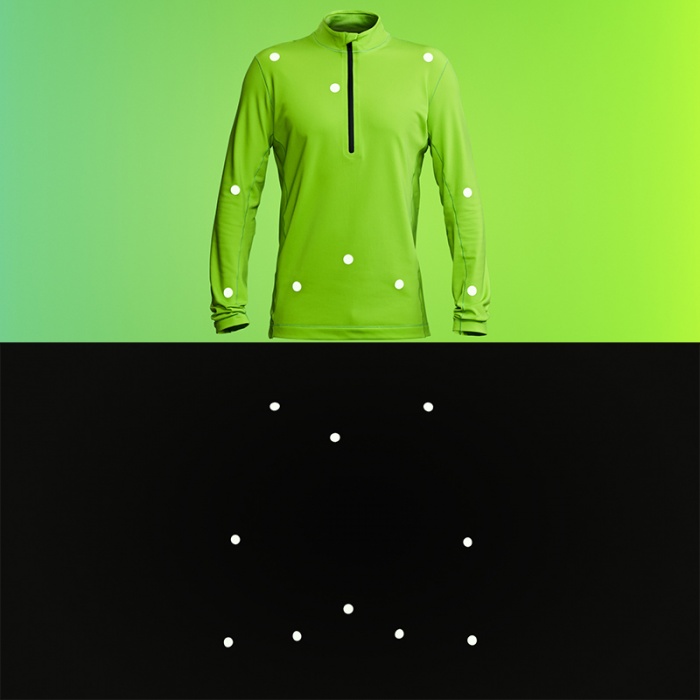 vollebak motion capture reflective midlayer