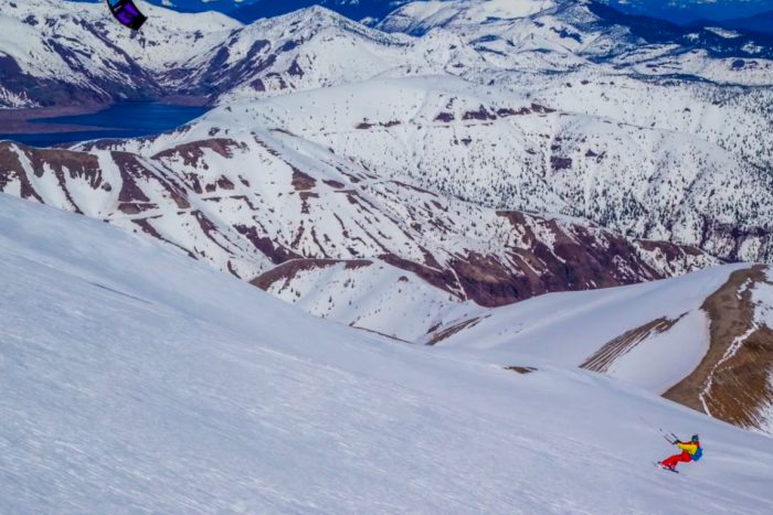 snowkiting up mt st helens