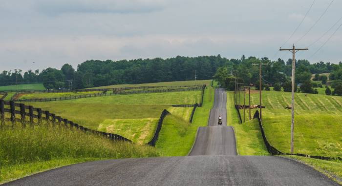 Packing It Out Abby Biking On Dirt Road
