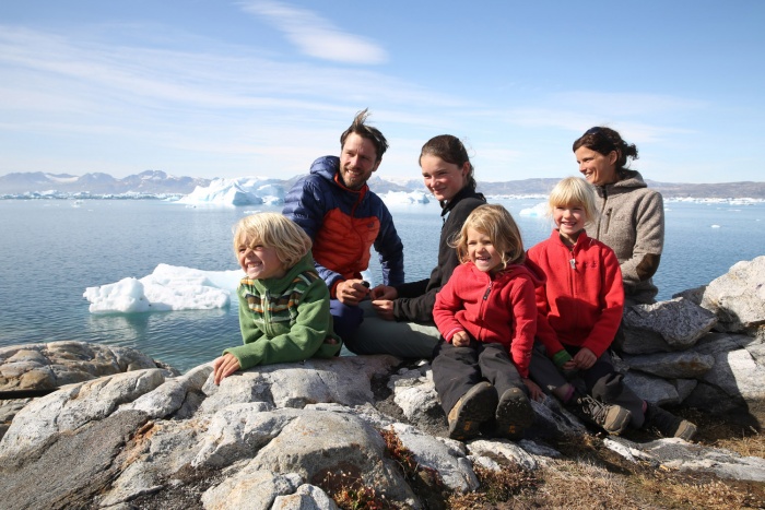 Jana & Jens Steingässer with kids in Tiniteqilaaq