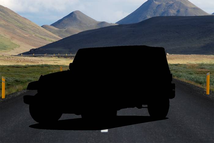 jeep profile on road