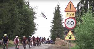 Maverick Biker Backflips Over the Peloton