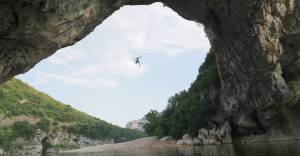 Watch Out Below! Chris Sharma Deep-Water Solos Massive Arch