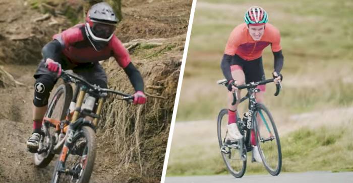 road cyclist mountain biker race