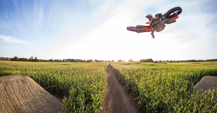 Watch: Motocross through Secret Cornfield Track