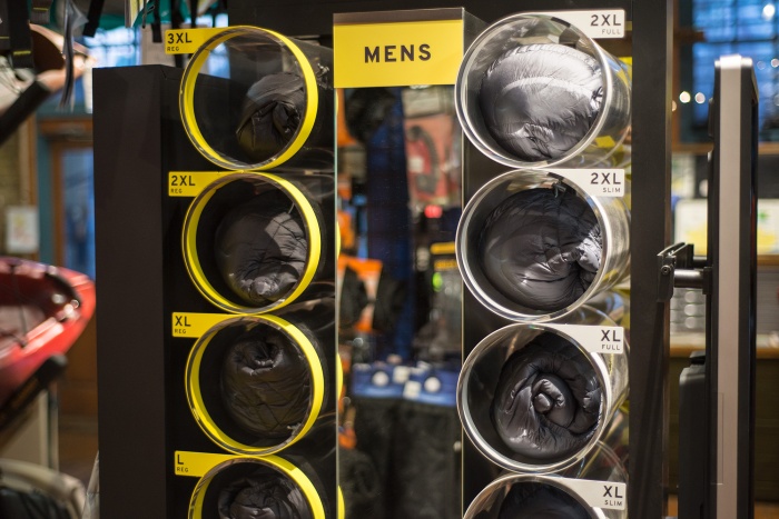 custom coat kiosk size samples