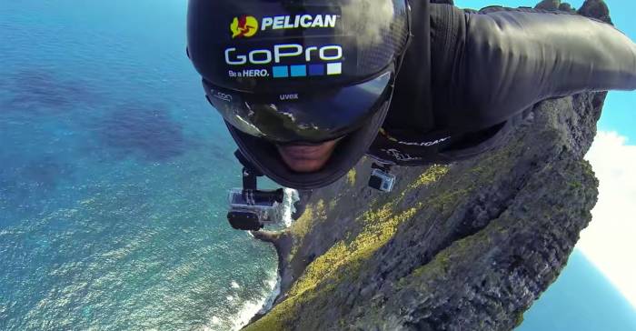 go pro pov wingsuit crash