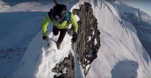 Watch Kilian Jornet Scale Exposed Ridge Like A Mountain Goat