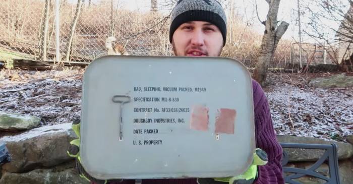 crazy russian hacker sleeping bag in can