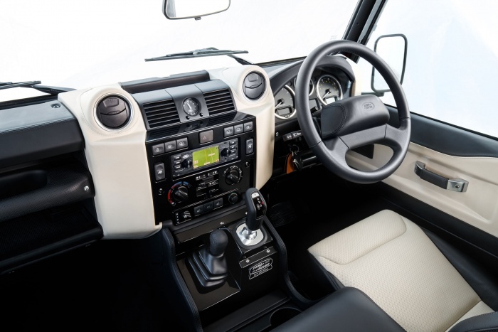 land rover defender works v8 interior dash