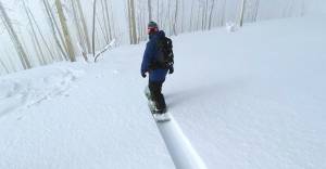 Dreamy Edit: Drone Following Snow-Surfer Is Sublime