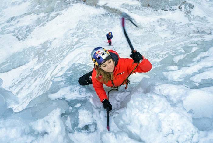Sasha DiGiulian Swings Axes on Michigan Ice