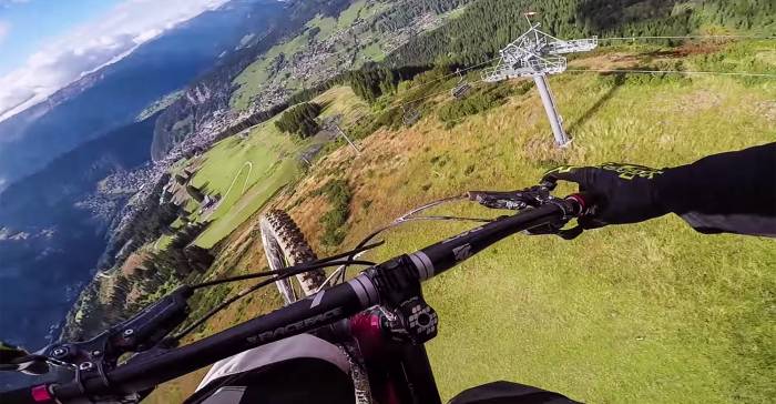 mountain biker gets air