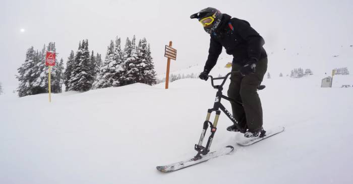 ski bike video