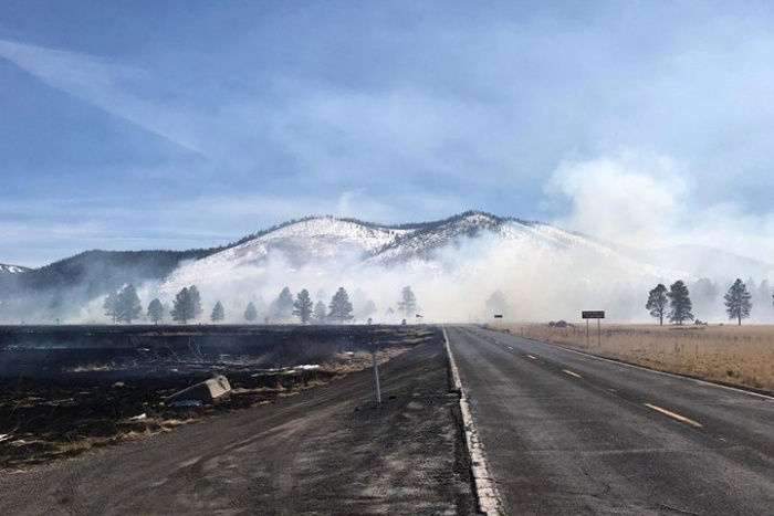 coconino National Forest drone wildfire