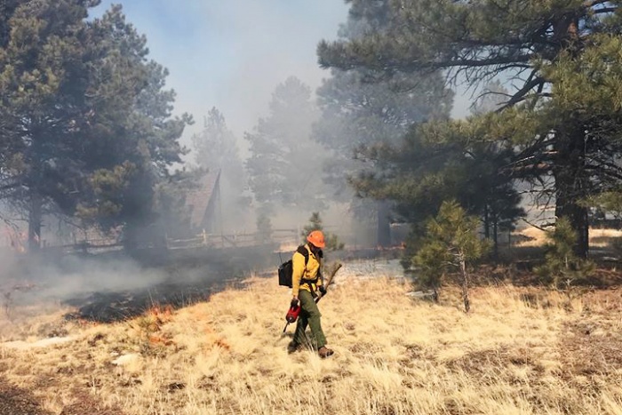 coconino National Forest drone wildfire