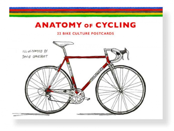 anatomy of cycling book illustration retro