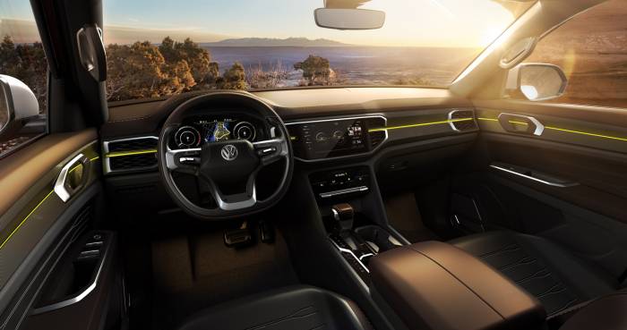 vw atlas tanorak pickup truck concept interior