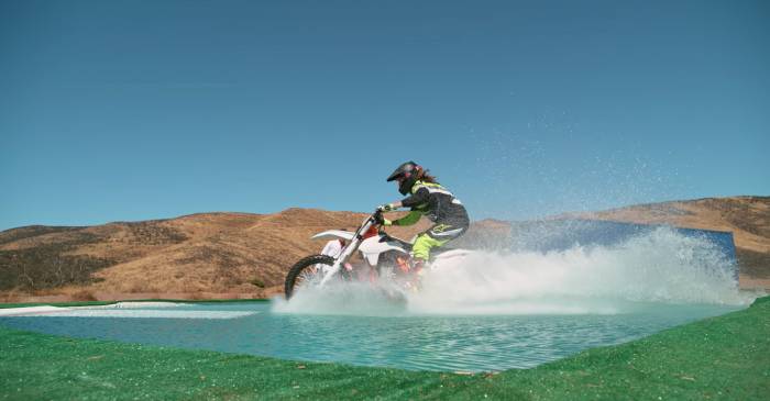 pond skim super slow motion