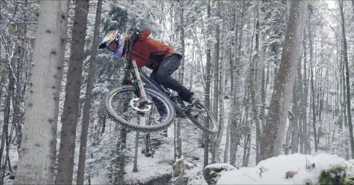 Steep, Slick, Snow: Watch MTBs Rip Sporty Winter Trails