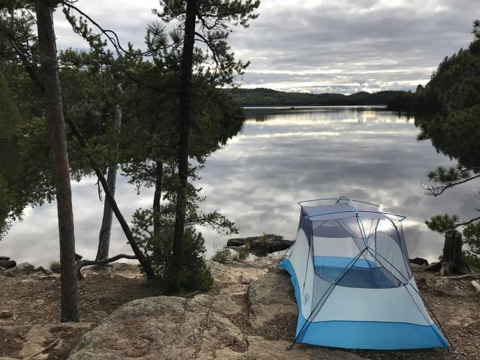 backpacking in a remote area